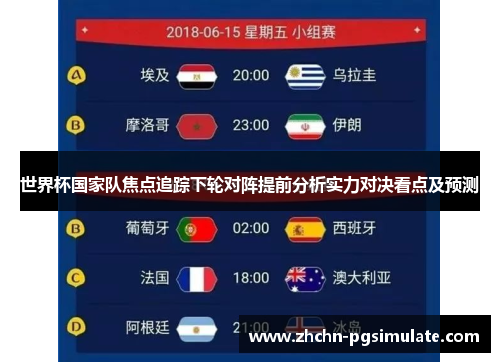 世界杯国家队焦点追踪下轮对阵提前分析实力对决看点及预测 世界杯国家队焦点追踪下轮对阵提前分析实力对决看点及预测